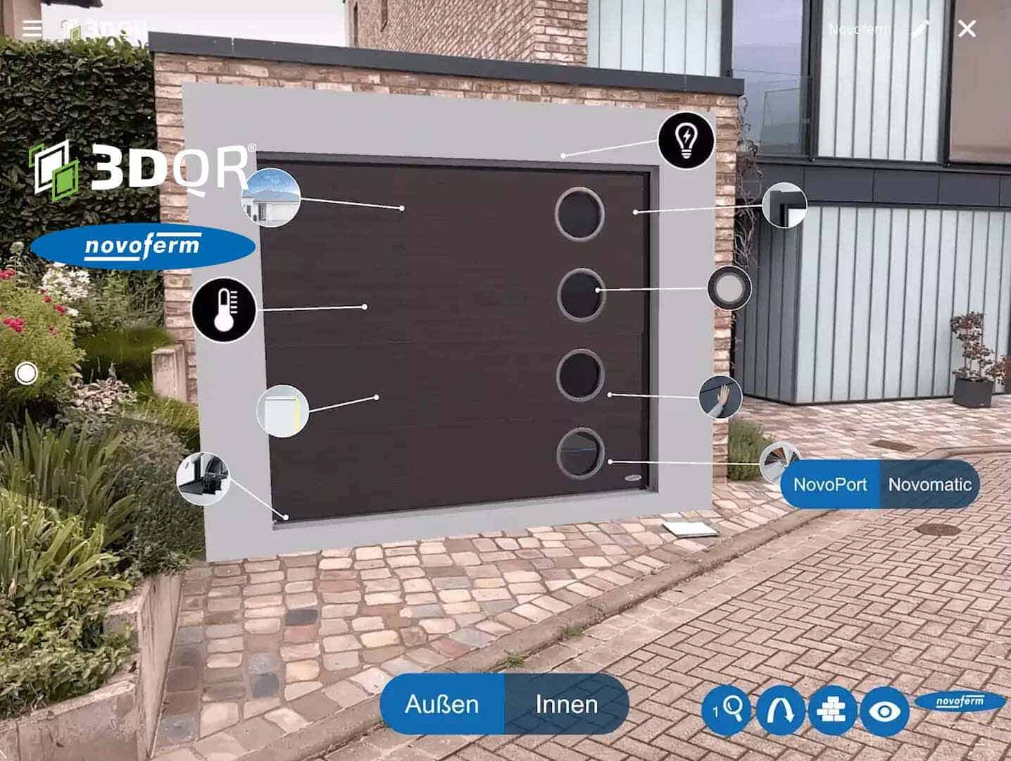 Garagentor Konfiguration mit Augmented Reality