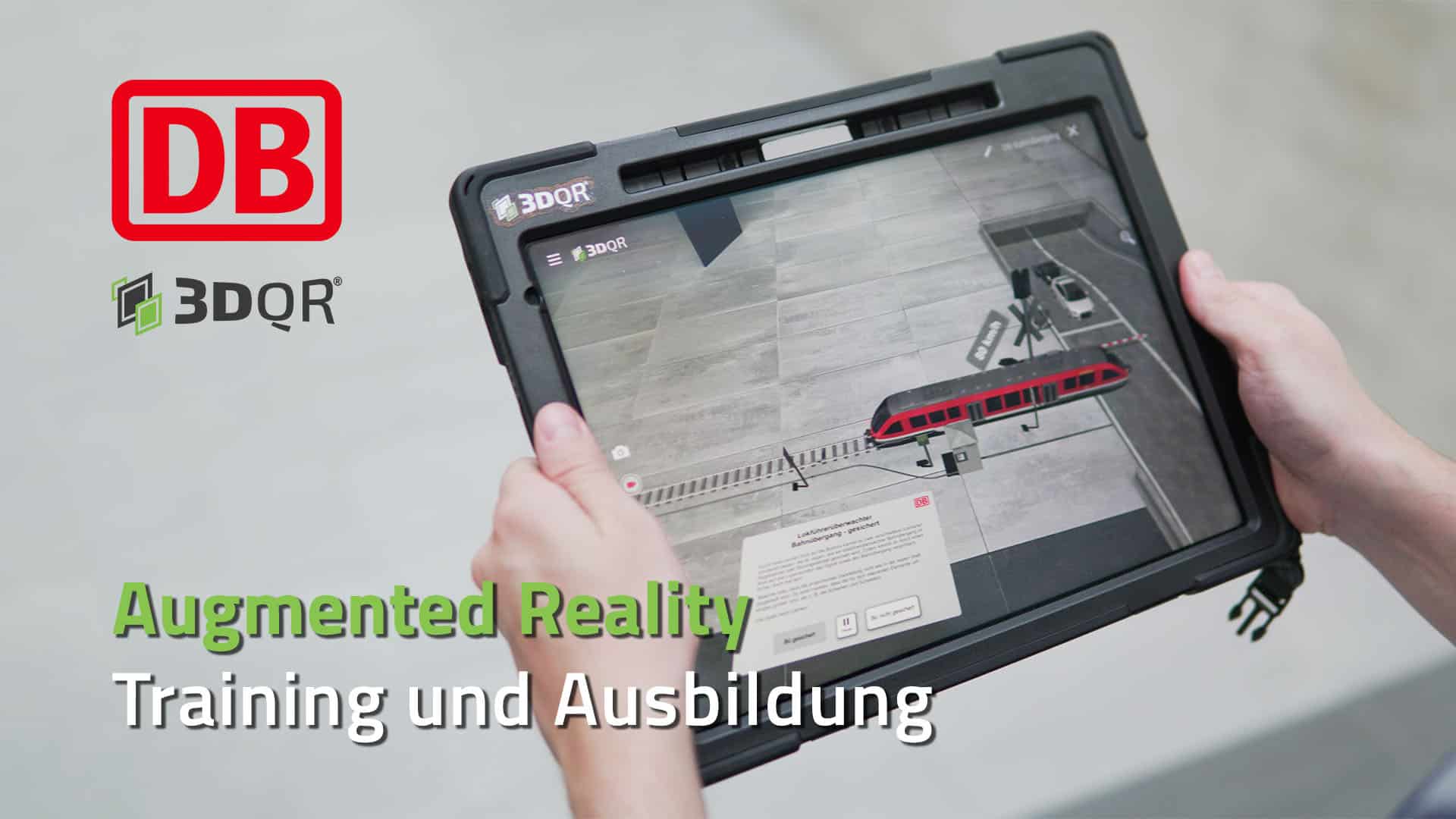 Simulierter Bahnübergang in Augmented Reality