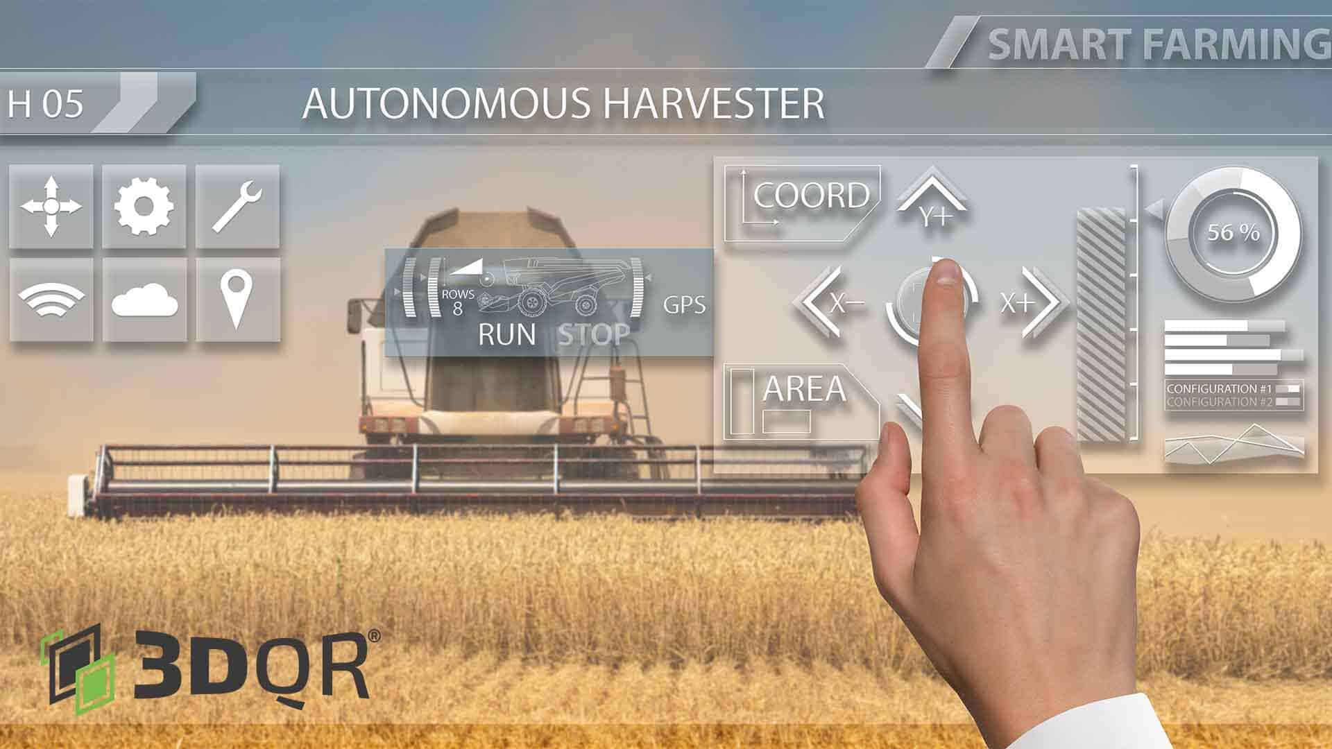 Landwirtschaftliche Maschine die mit AR gesteuert wird